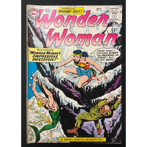 1082 - Wonder Woman #112, 119-120, 122, 123. (1960-1961). Includes 1st appearance of Wonder Tot. Silver age... 