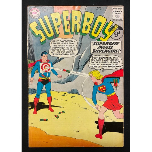 1084 - Superboy #79-83 (1960). Includes 1st Meeting of Superboy and Supergirl and 1st appearance and origin... 