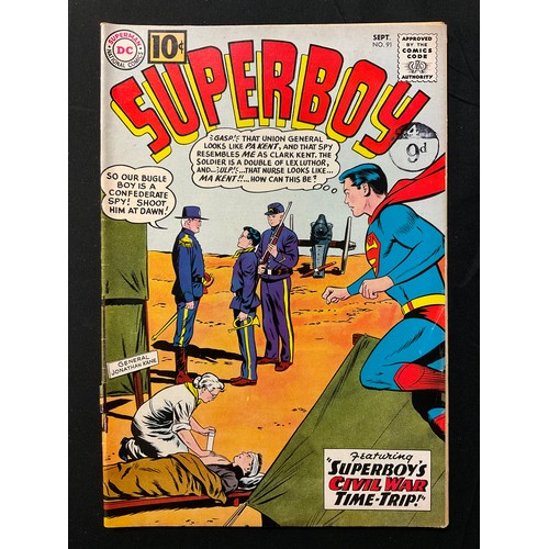 1085 - Superboy #86-91 (1961). 1st appearance of Pete Ross, and Mon-El. Silver age DC Comics. (5).