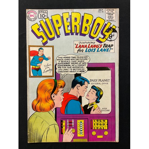 1085 - Superboy #86-91 (1961). 1st appearance of Pete Ross, and Mon-El. Silver age DC Comics. (5).