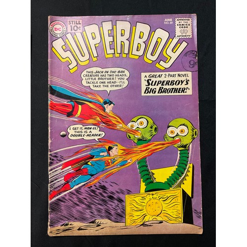 1085 - Superboy #86-91 (1961). 1st appearance of Pete Ross, and Mon-El. Silver age DC Comics. (5).