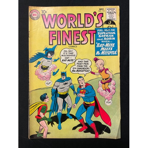 1087 - World’s Finest Comics #105, 106, 113-125, 117. (1959-1961). Includes 1st appearance of Miss Arrowett... 