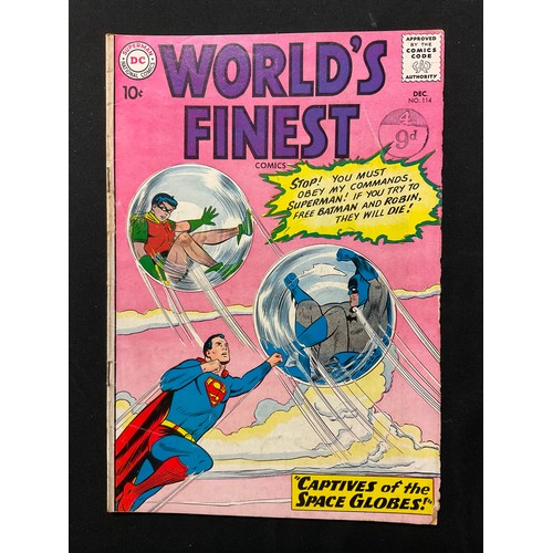 1087 - World’s Finest Comics #105, 106, 113-125, 117. (1959-1961). Includes 1st appearance of Miss Arrowett... 