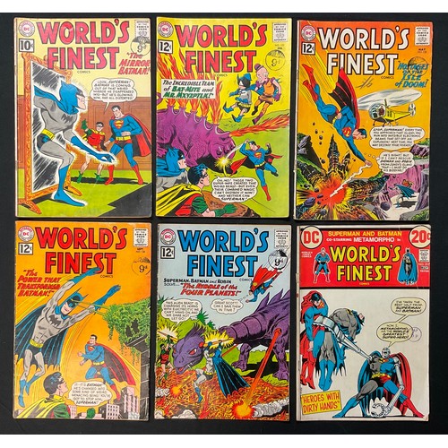 1088 - World’s Finest Comics #121, 123, 125, 128, 130, 217. (1961-1973). Silver age DC Comics. (6).