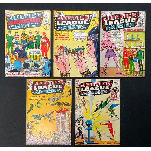 1092 - Justice League of America #8, #10-13. (1961-1962). Silver age DC Comics. (5).