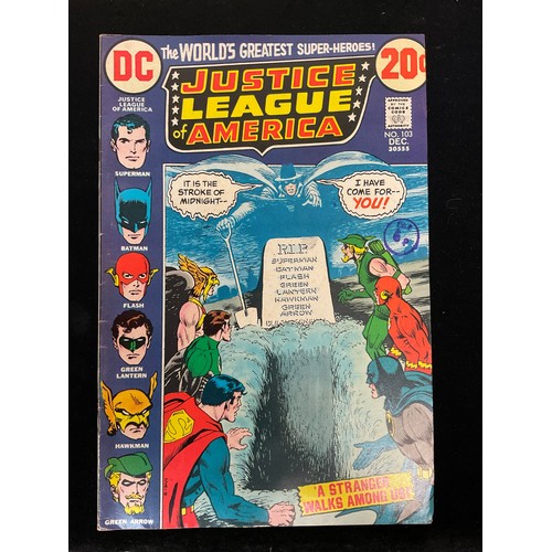 1093 - Justice League of America #19, #23, #31, #103, #115. (1963-1975). Silver age DC Comics. (5)