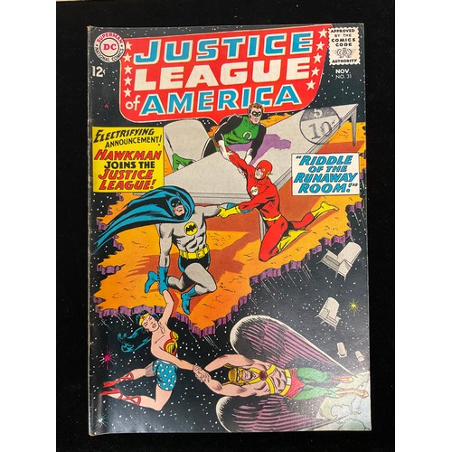 1093 - Justice League of America #19, #23, #31, #103, #115. (1963-1975). Silver age DC Comics. (5)