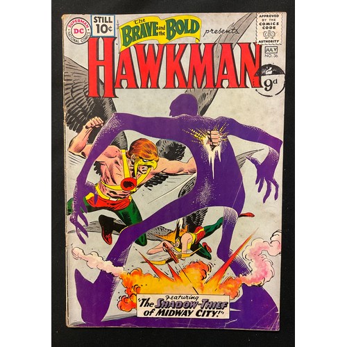 1006 - DC Comics - Hawkman related titles: The Brave and the Bold #34, #36, Hawkman #4, #5. (1961-1964). In... 