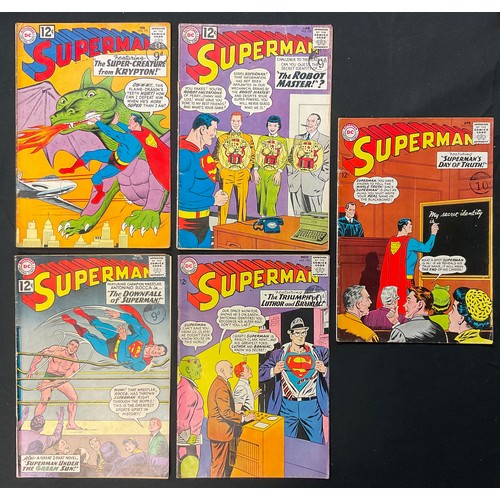 1011 - Superman #151, 152, 155, 173, 176 (1962-1965). Silver age DC Comics. (5)