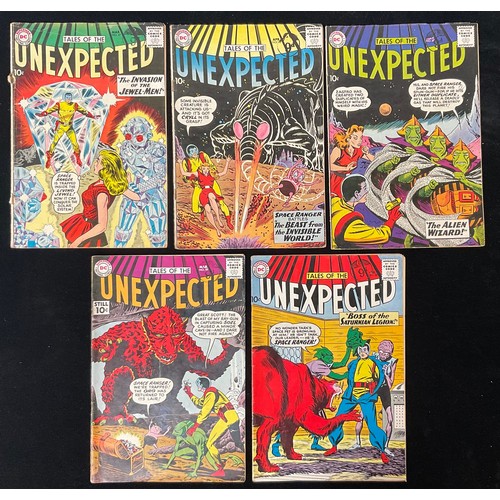 1019 - Tales of the Unexpected #47-49, #58, #59 (1960). Silver age DC Comics. (5).