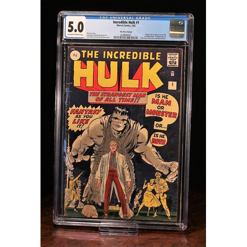 1097 - Hulk #1 (1962) CGC Graded 5.0. 1st appearance of Bruce Banner / The Hulk. Origin of Hulk. 1st appear... 