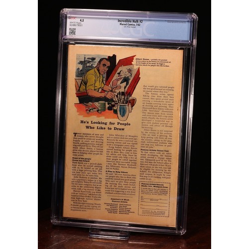 1096 - Incredible Hulk #2 (1962) CGC Graded 4.5. 2nd appearance of the Incredible Hulk, 1st time he appears... 