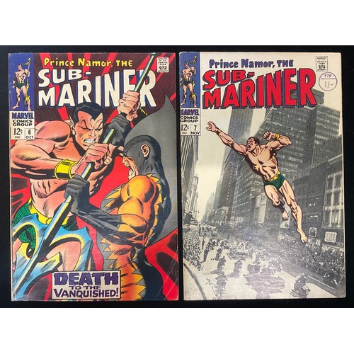 1098 - Prince Namor, The Sub-Mariner #6-7 (1968) Marvel Comics. 2nd appearance of Tiger Shark and Iconic co... 