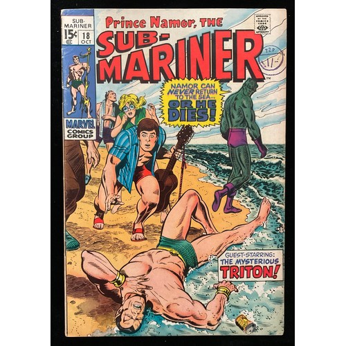 1101 - Prince Namor The Sub-Mariner #16-19 (1969) Marvel Comics, 1st appearance of Stingray. Silver age Mar... 