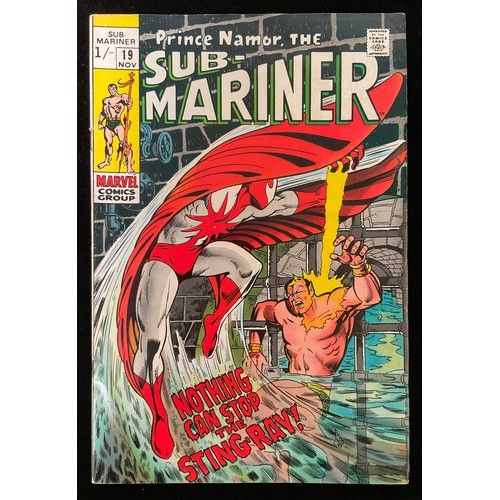 1101 - Prince Namor The Sub-Mariner #16-19 (1969) Marvel Comics, 1st appearance of Stingray. Silver age Mar... 