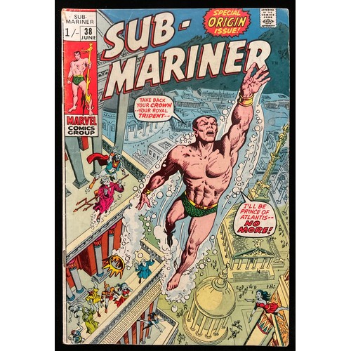 1103 - Sub-Mariner #28-33, #36-41 (1970-1971) Marvel Comics, 1st meeting of Namor and Hercules, 1st appeara... 