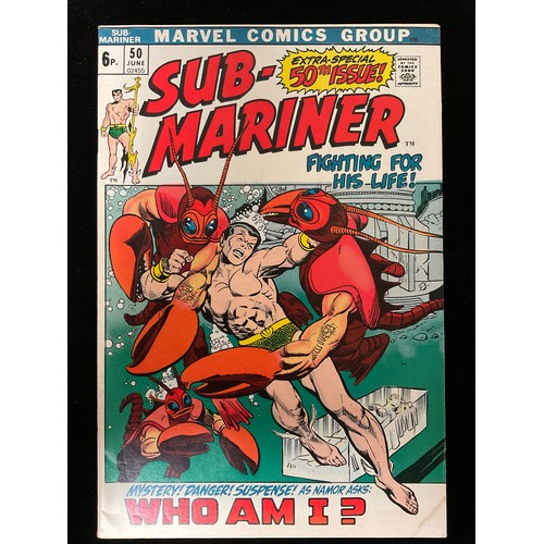 1104 - Sub-Mariner #42-52 (1971-1972) missing #43. Marvel comics. Battle between Dr. Doom and Namor, 1st ap... 