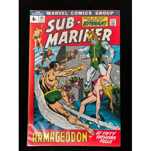 1104 - Sub-Mariner #42-52 (1971-1972) missing #43. Marvel comics. Battle between Dr. Doom and Namor, 1st ap... 