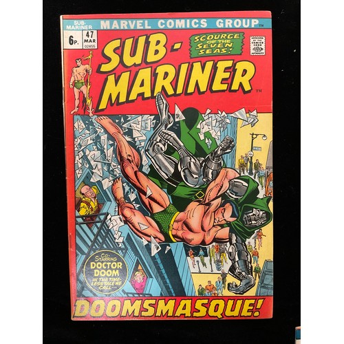 1104 - Sub-Mariner #42-52 (1971-1972) missing #43. Marvel comics. Battle between Dr. Doom and Namor, 1st ap... 