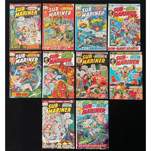 1105 - Sub-Mariner #53-62 (1972-1973) Marvel Comics. Includes 1st appearance of Venus in Bronze Age, battle... 