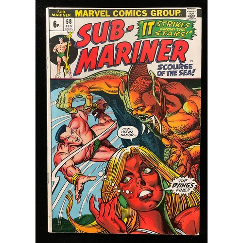 1105 - Sub-Mariner #53-62 (1972-1973) Marvel Comics. Includes 1st appearance of Venus in Bronze Age, battle... 