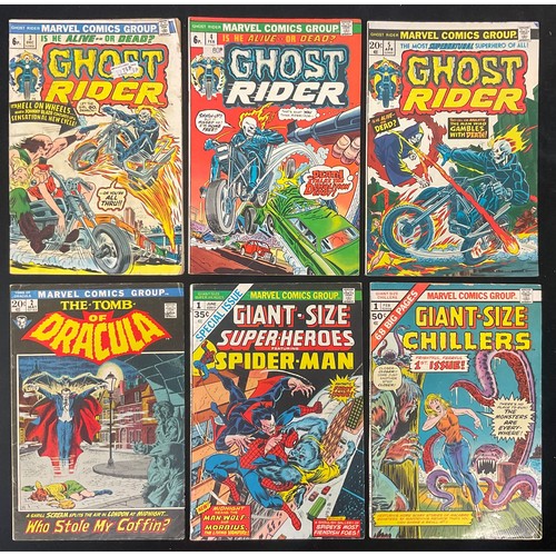 1113 - Marvel Comics - Tomb of Dracula #2 (1972) Ghost Rider #3-5 (1973), Giant-Size Superheroes #1 (1975),... 