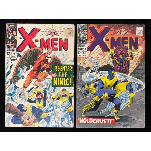 1117 - X-Men #26-27 (1966) written by Roy Thomas. Silver age Marvel Comics. (2).