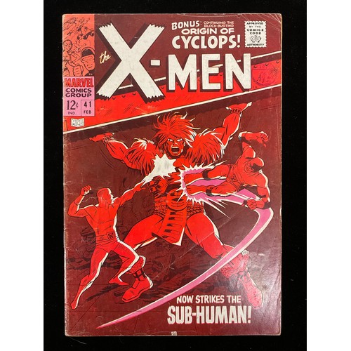 1120 - X-Men #37-38, 41-42 (1967-68). 1st appearance of Grotesk, Origin Stories of X-Men, including Cyclops... 