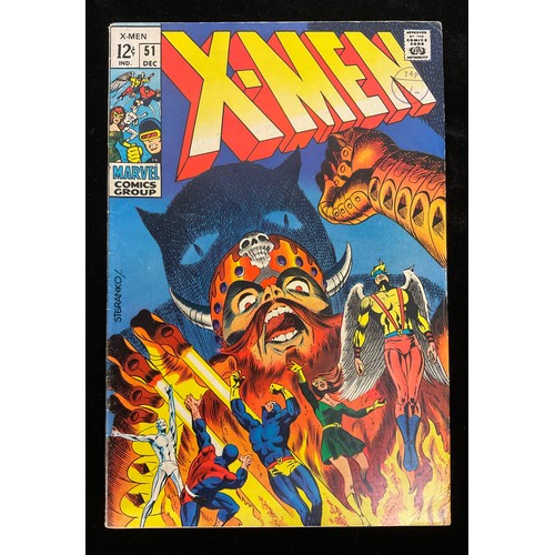 1122 - X-Men #48, #51, 53-54 (1968-69) 1st appearance of Alex Summers, 1st appearance of Living Pharaoh, Or... 