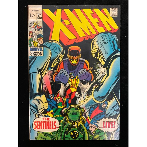 1123 - X-Men #56-57, #59-60 (1969) 1st appearance of Dr Lykos / Sauron, Neal Adams artwork. Silver age Marv... 