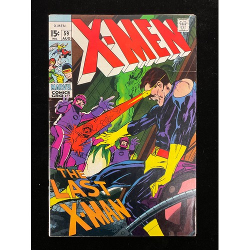 1123 - X-Men #56-57, #59-60 (1969) 1st appearance of Dr Lykos / Sauron, Neal Adams artwork. Silver age Marv... 