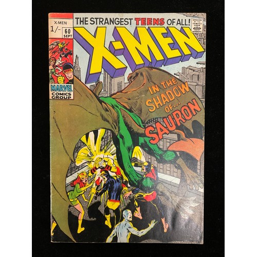 1123 - X-Men #56-57, #59-60 (1969) 1st appearance of Dr Lykos / Sauron, Neal Adams artwork. Silver age Marv... 