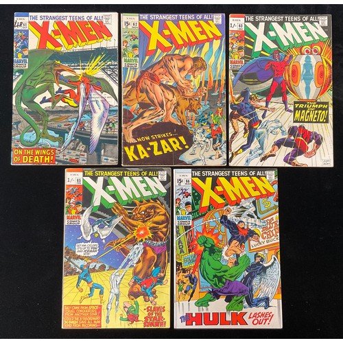 1124 - X-Men #61-63, 65-66 (1969-70). 1st team appearance of the Savage Land Mutants, final appearance of t... 