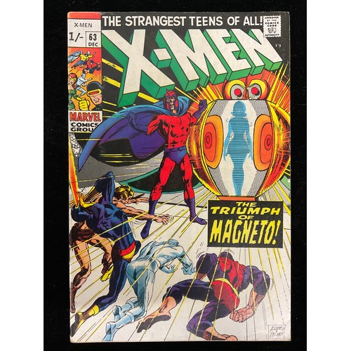 1124 - X-Men #61-63, 65-66 (1969-70). 1st team appearance of the Savage Land Mutants, final appearance of t... 