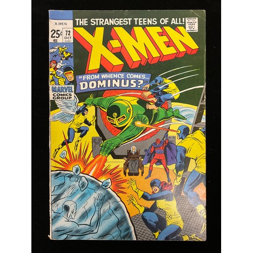 1125 - X-Men #67-74 (1970-72) X-Men reprints begin, mostly cents copies. Silver age Marvel Comics. (8).