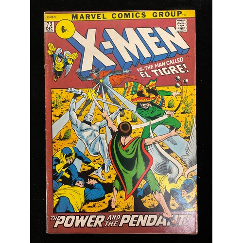 1125 - X-Men #67-74 (1970-72) X-Men reprints begin, mostly cents copies. Silver age Marvel Comics. (8).