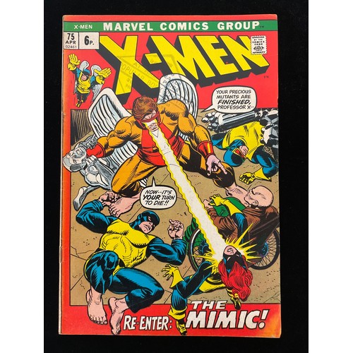 1126 - X-Men #75-82 (1972-73) reprints of early X-Men stories. Bronze Age Marvel Comics. (8).