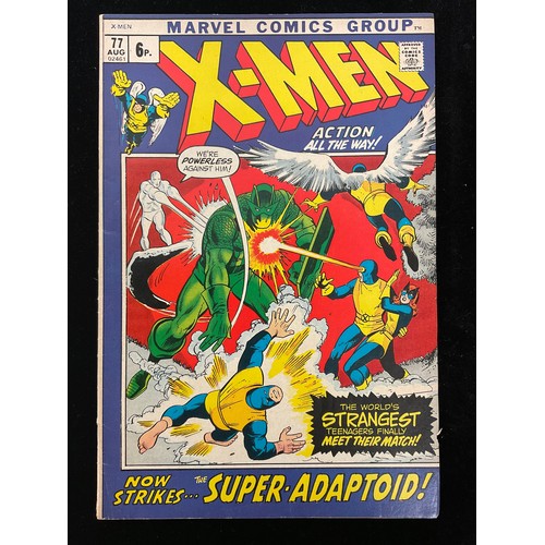 1126 - X-Men #75-82 (1972-73) reprints of early X-Men stories. Bronze Age Marvel Comics. (8).