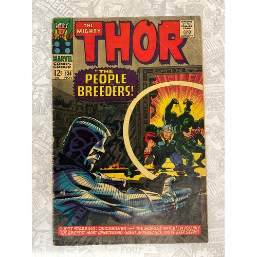 1134 - The Mighty Thor #134 (1966). 1st appearance of the High Evolutionary. Silver age Marvel Comic.