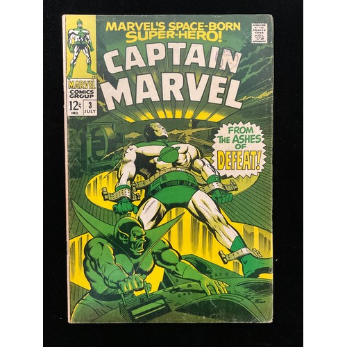 1135 - Captain Marvel #3-5, 10, 11, 13, 14 (1968-69). Gene Colan and Frank Springer artwork. Silver age Mar... 