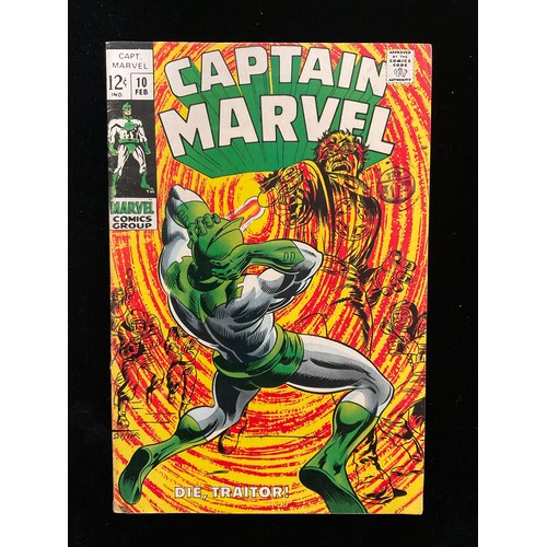 1135 - Captain Marvel #3-5, 10, 11, 13, 14 (1968-69). Gene Colan and Frank Springer artwork. Silver age Mar... 