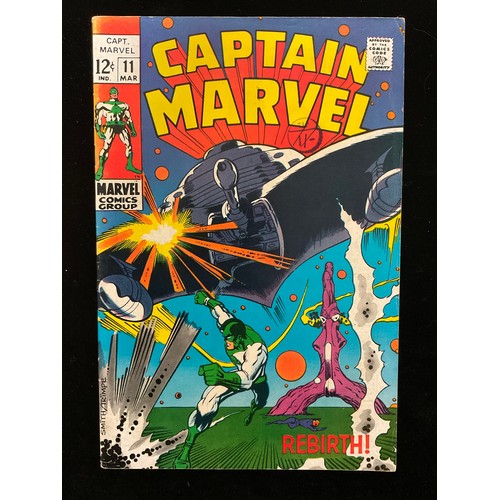 1135 - Captain Marvel #3-5, 10, 11, 13, 14 (1968-69). Gene Colan and Frank Springer artwork. Silver age Mar... 