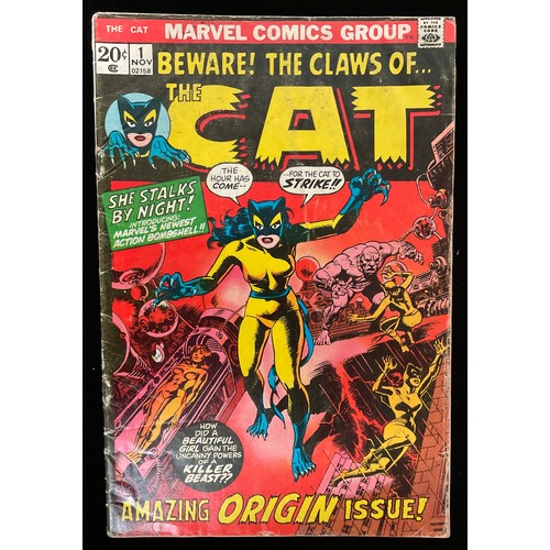 1136 - Marvel Comics - The Cat #1-4 (1972). 1st appearance and origin of The Cat, cents copies. Silver age ... 