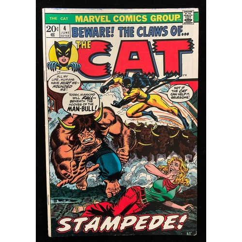 1136 - Marvel Comics - The Cat #1-4 (1972). 1st appearance and origin of The Cat, cents copies. Silver age ... 