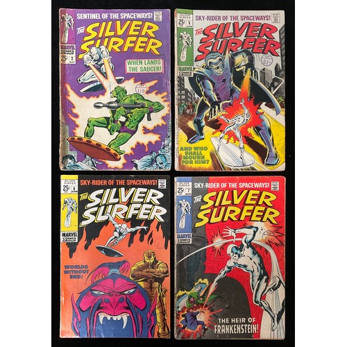 1140 - The Silver Surfer #2, 5-7 (1968-69), 1st appearances of Badoon and Al Harper. John Buscema cover art... 