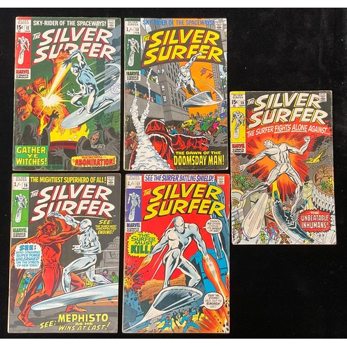 1142 - Silver Surfer #12-13, #16-18 (1970). 1st appearance of Doomsday Man, John Buscema cover art, final i... 