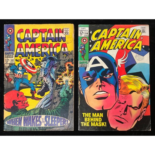 1145 - Captain America #101, #114 (1968-69). 2nd solo Captain America title in the Silver age, written by S... 