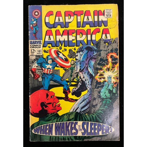 1145 - Captain America #101, #114 (1968-69). 2nd solo Captain America title in the Silver age, written by S... 