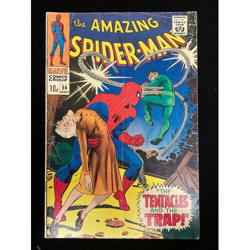 1255 - Amazing Spider-Man #53-54 (1967) John Romita Snr artwork, Silver Age Marvel Comics. (2).
