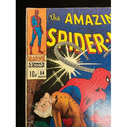 1255 - Amazing Spider-Man #53-54 (1967) John Romita Snr artwork, Silver Age Marvel Comics. (2).